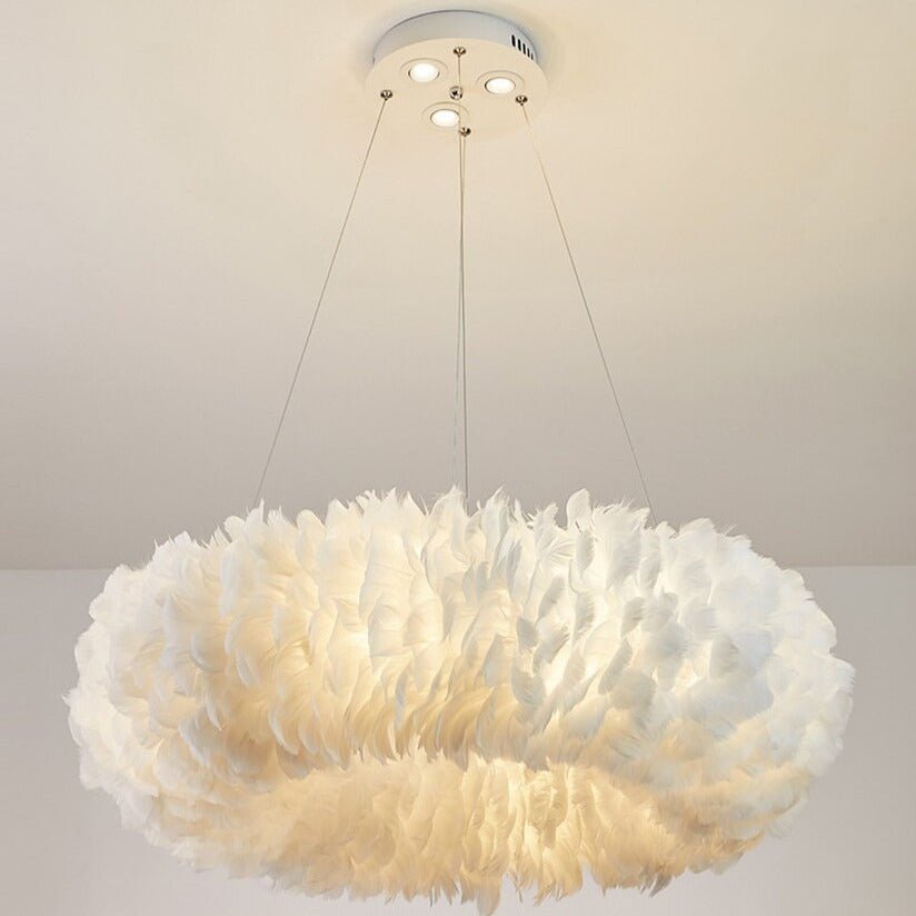 buyNatural Goose Feather Chandelier - Morsale
