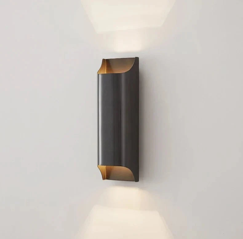 Rame solid copper wall sconce with warm up and down glow