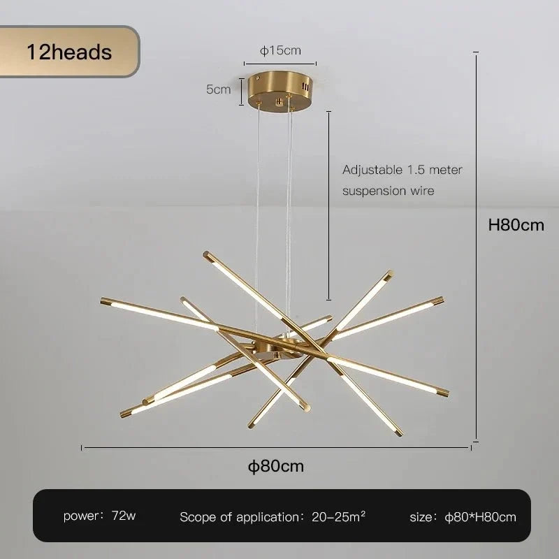 buyLucera 12-Light Modern LED Chandelier - Morsale