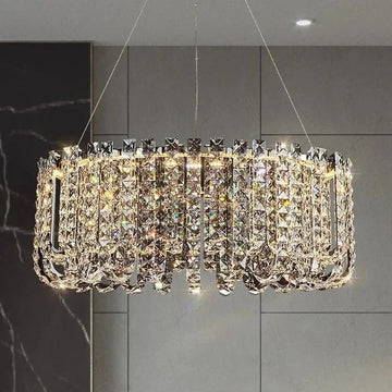 Bacci crystal beaded chandelier with cascading K9 beads
