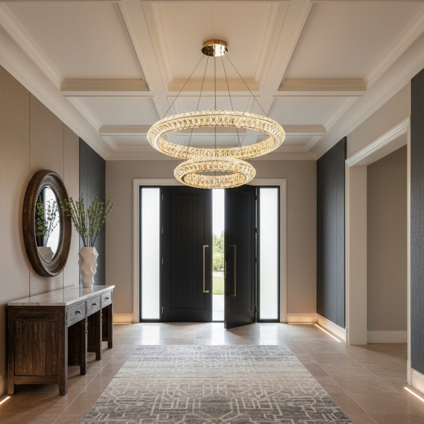 buyBacci 2-Tier Crystal Ring Chandelier - Morsale