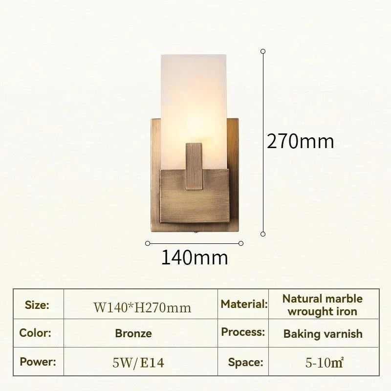 Altara marble wall sconce close-up