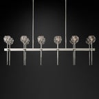 Boule De Radiant Crystal Double Linear Chandelier 60"