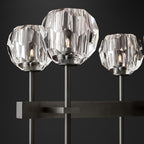 Boule De Radiant Crystal Double Linear Chandelier 60"