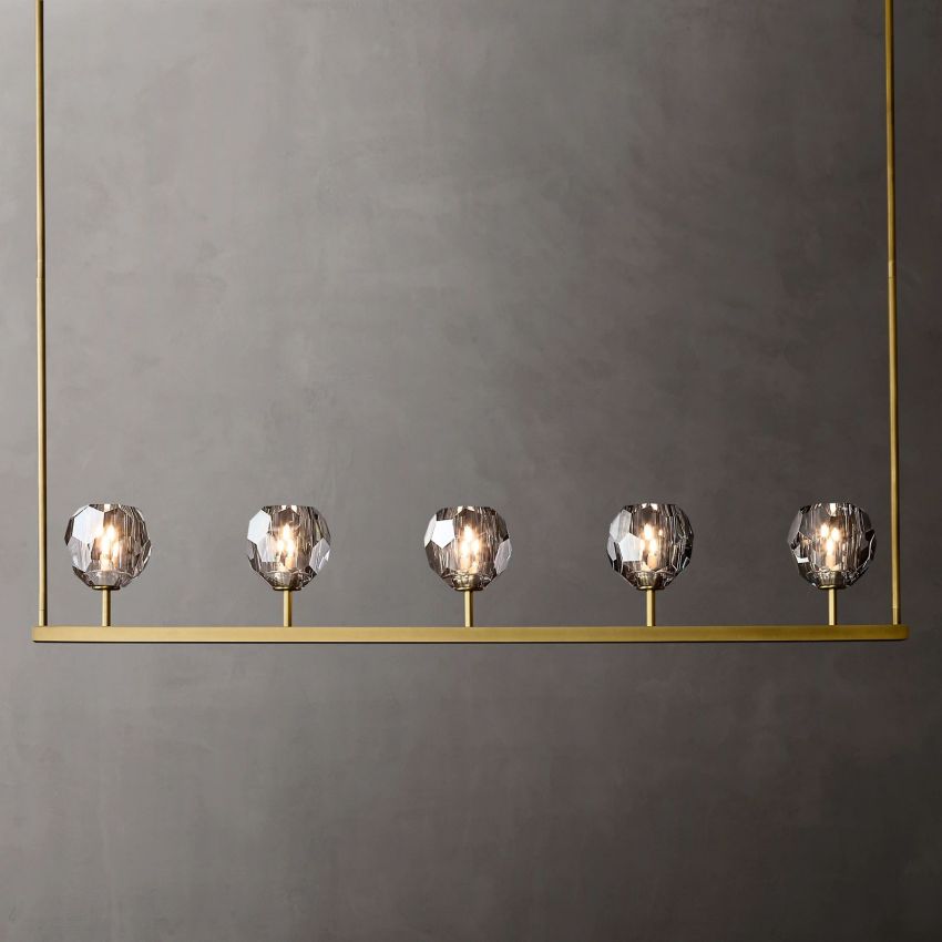 Boule De Radiant Crystal Linear Chandelier 48"