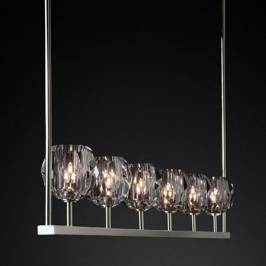 Boule De Radiant Crystal Linear Chandelier 60"