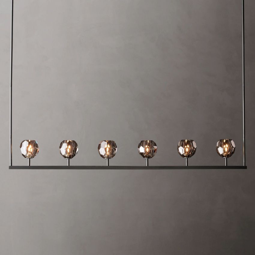 Boule De Radiant Crystal Linear Chandelier 60"