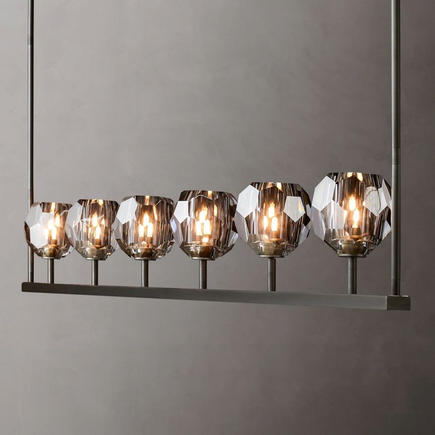 Boule De Radiant Crystal Linear Chandelier 60"