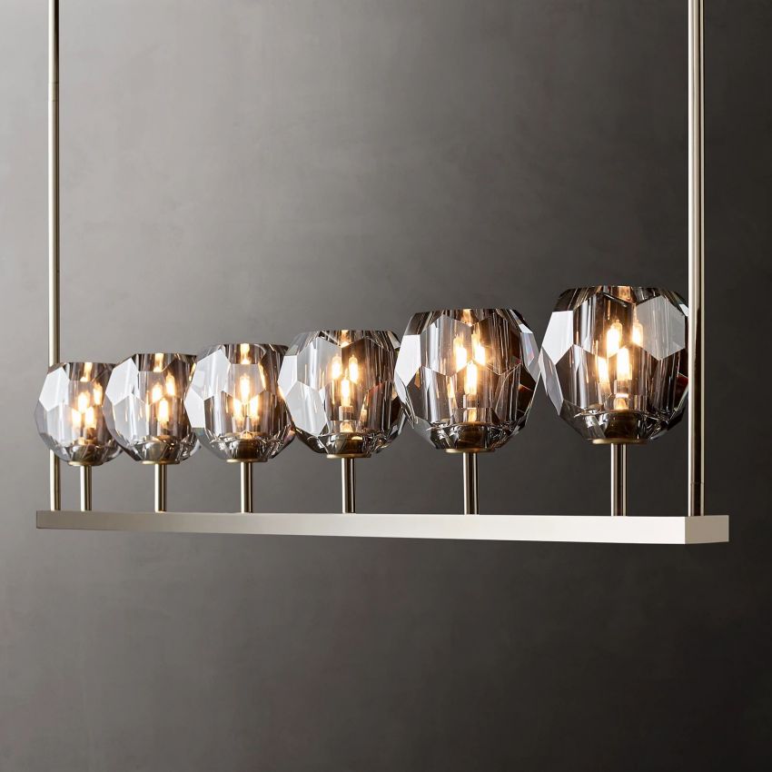 Boule De Radiant Crystal Linear Chandelier 60"