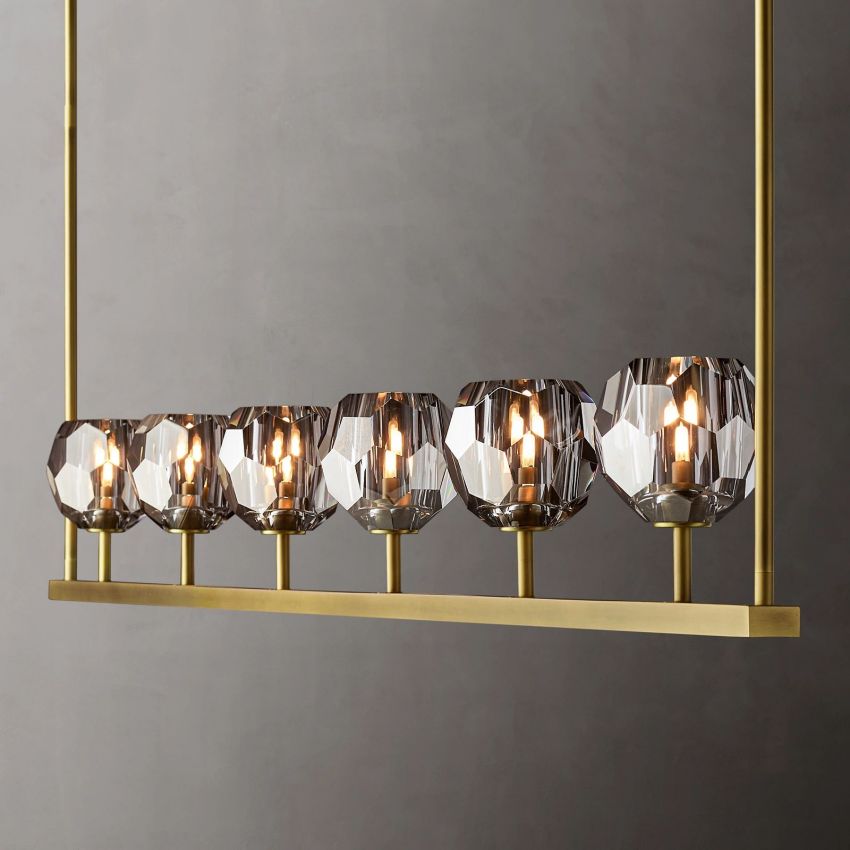 Boule De Radiant Crystal Linear Chandelier 60"