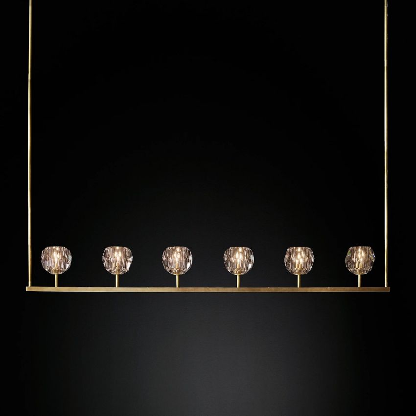 Boule De Radiant Crystal Linear Chandelier 60"