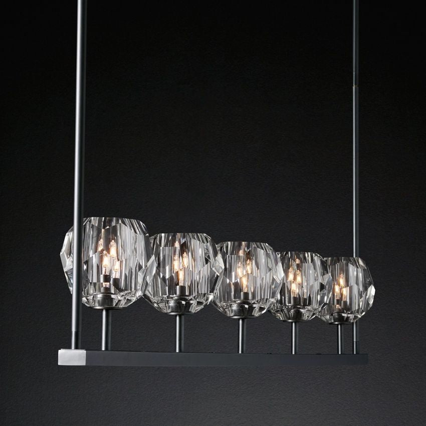 Boule De Radiant Crystal Linear Chandelier 60"