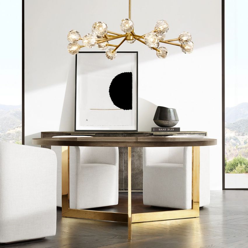 Boule De Radiant Crystal Round Chandelier 48"