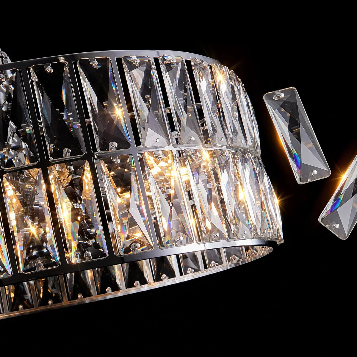 Brion crystal kitchen chandelier detail