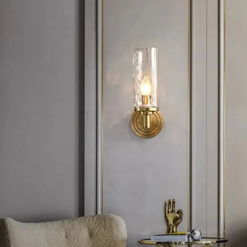 Romea copper wall sconce full view