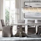 Odeon Deco Prism Rectangular Tiered Chandelier 49"