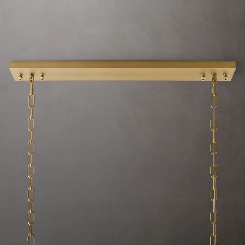 Odeon Deco Prism Rectangular Tiered Chandelier 49"
