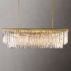 Odeon Deco Prism Rectangular Tiered Chandelier 49"