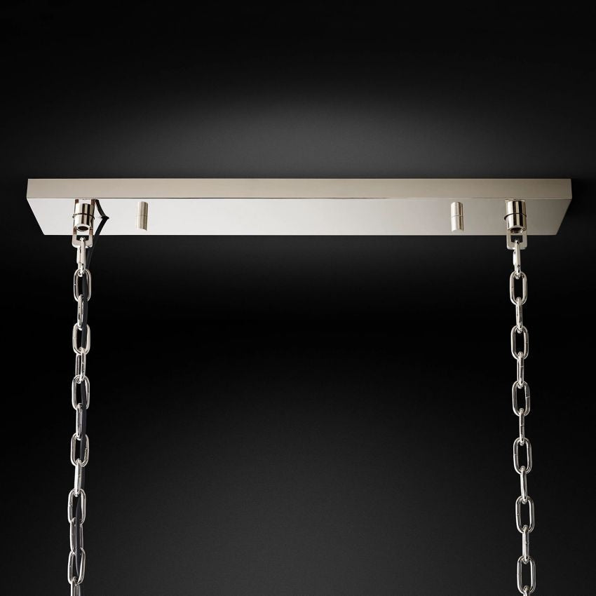 Odeon Deco Prism Rectangular Tiered Chandelier 59"