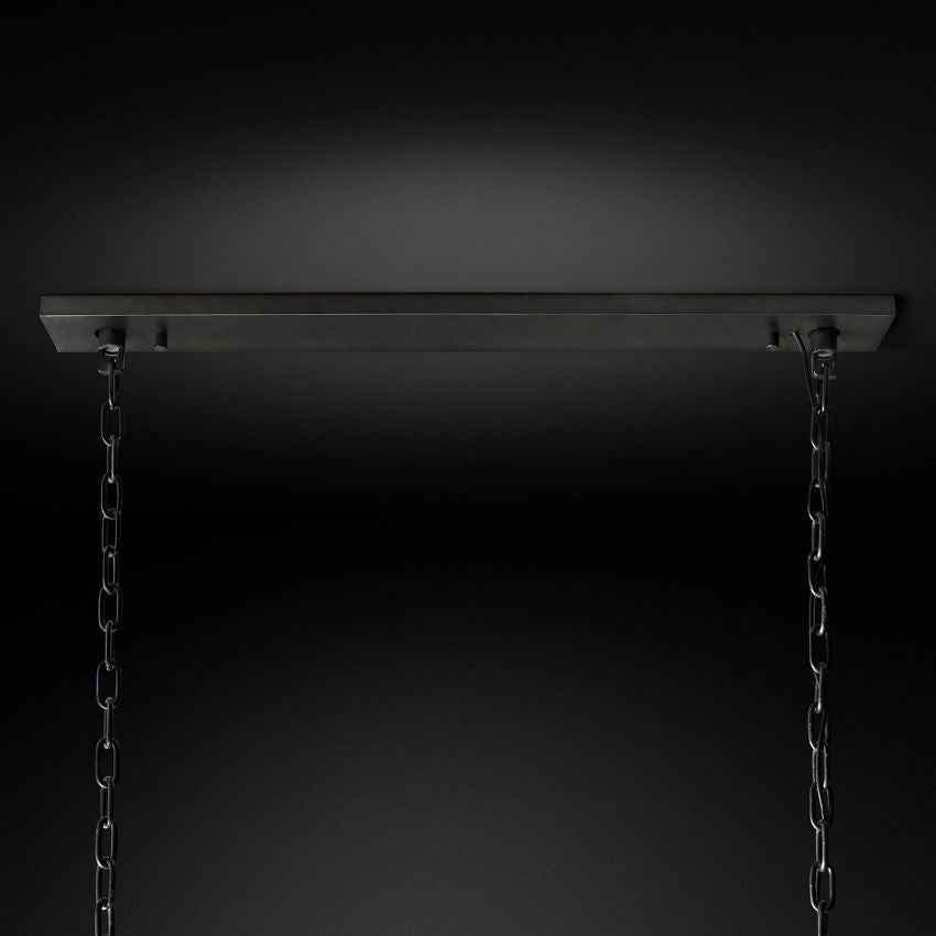 Odeon Deco Prism Rectangular Tiered Chandelier 59"