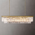 Odeon Deco Prism Rectangular Tiered Chandelier 59"