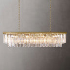 Odeon Deco Prism Rectangular Tiered Chandelier 59"