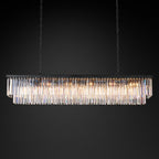 Odeon Deco Prism Rectangular Tiered Chandelier 72"