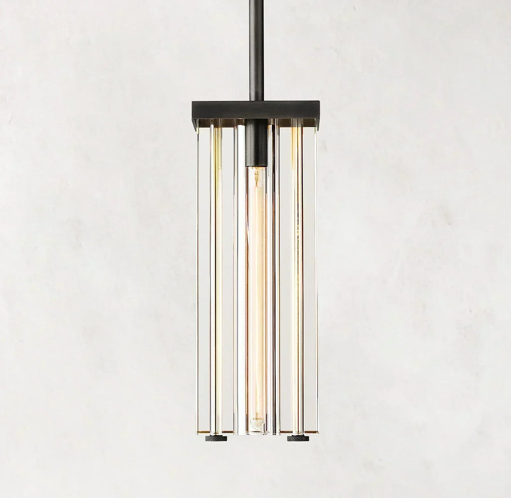 Savile Crystal Block Square Pendant Light