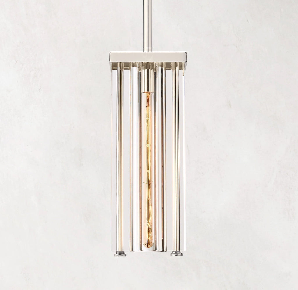 Savile Crystal Block Square Pendant Light