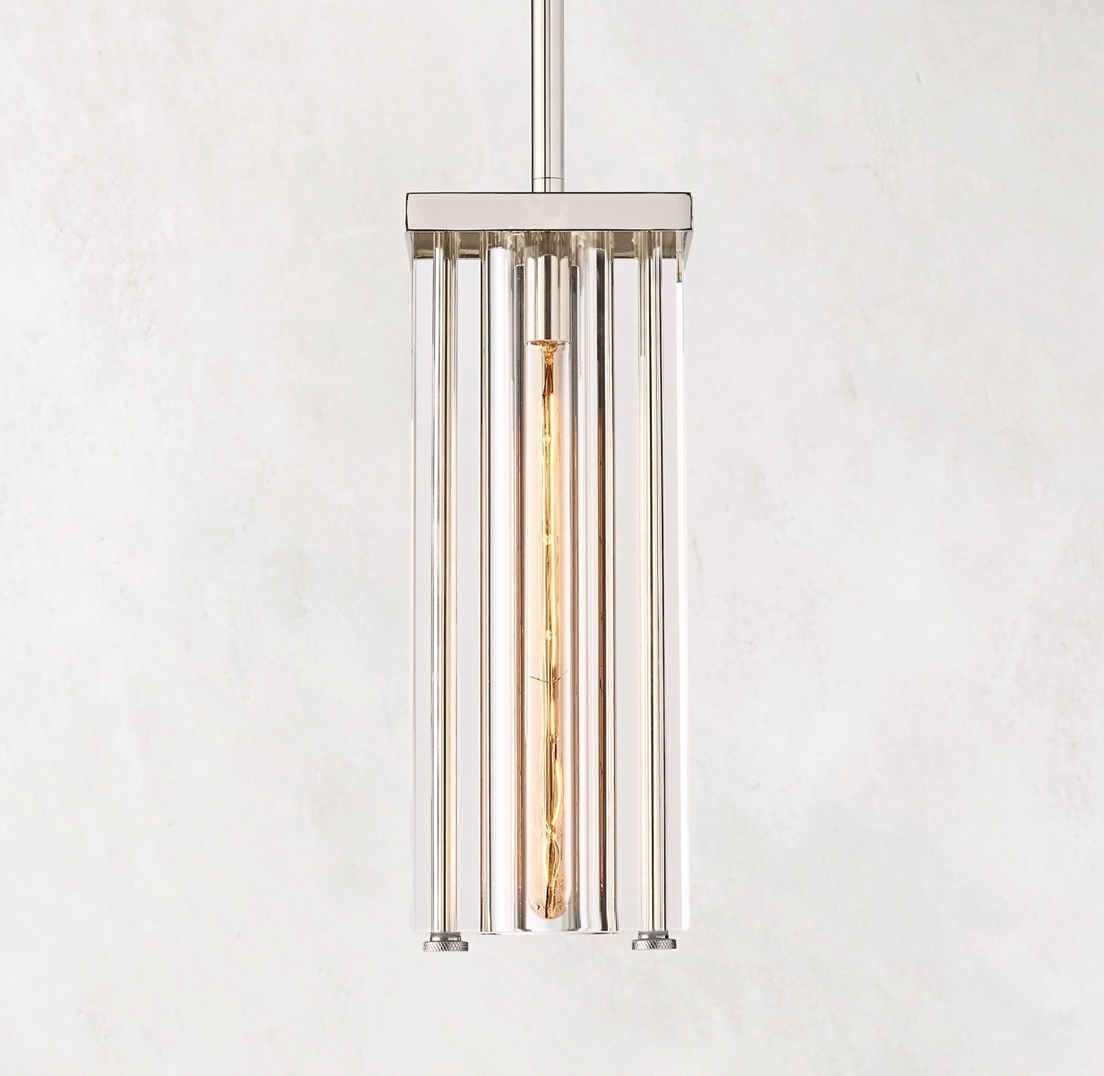 Savile Crystal Block Square Pendant Light