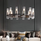 Ravelle Clear Glass Round Chandelier 48"