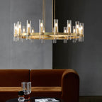 Ravelle Clear Glass Round Chandelier 36"
