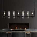 Ravelle Clear Glass Linear Chandelier 59"