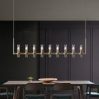 Ravelle Clear Glass Linear Chandelier 59"