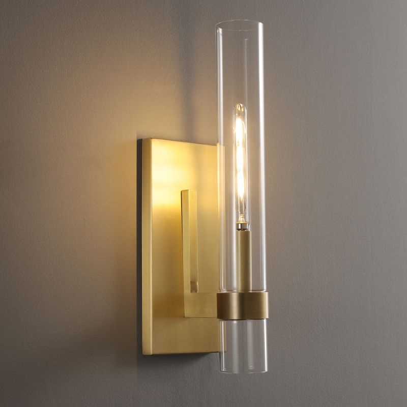 Ravelle Clear Glass Wall Sconce