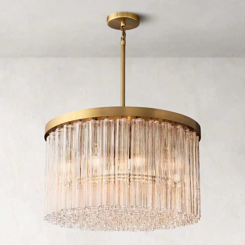 Cielo Lustred Glass Round Chandelier 36"