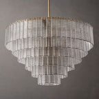 Sirene Draped Glass Round Chandelier 41"