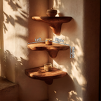 Modern Solid Wood Mushroom Shelf For Living Room Interior Design