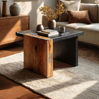 Handcrafted Live Edge Side Table For Rustic Cabin Decor