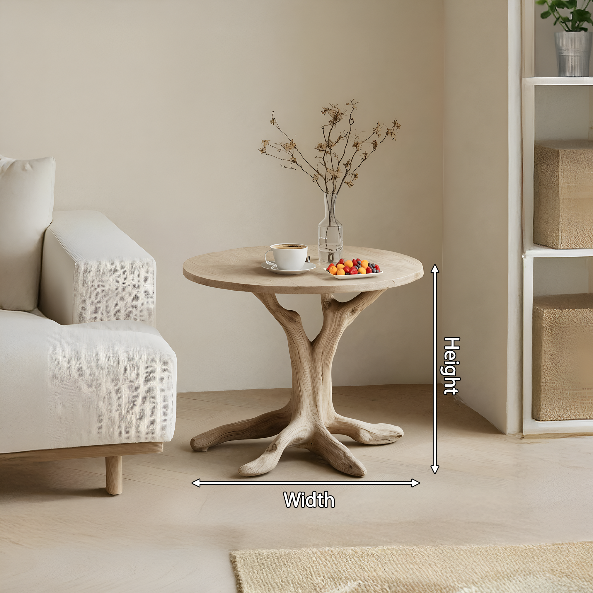 Rustic Wooden End Table For Furniture Decor Practical Living Room