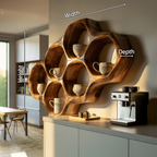 Handcrafted Honeycomb Wall Shelf For Coffee Station Stylin