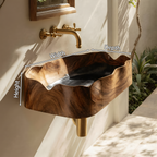 Farmhouse Solid Wood Vanity Sink For Bathroom Furniture Design