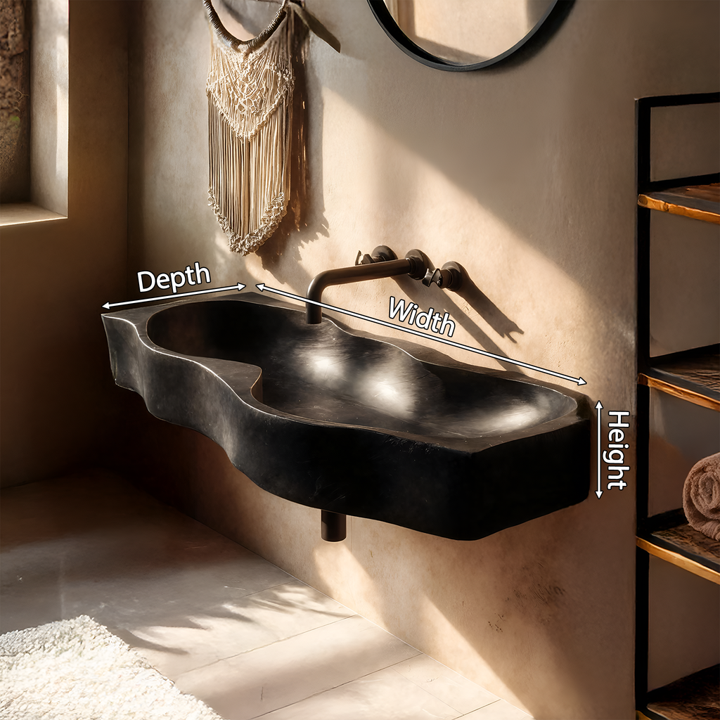 Mid Century Wooden Live Edge Wood Basin For High End Bathroom Decor