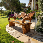 Rustic Live Edge Wood Bench For Entryway Interior Space