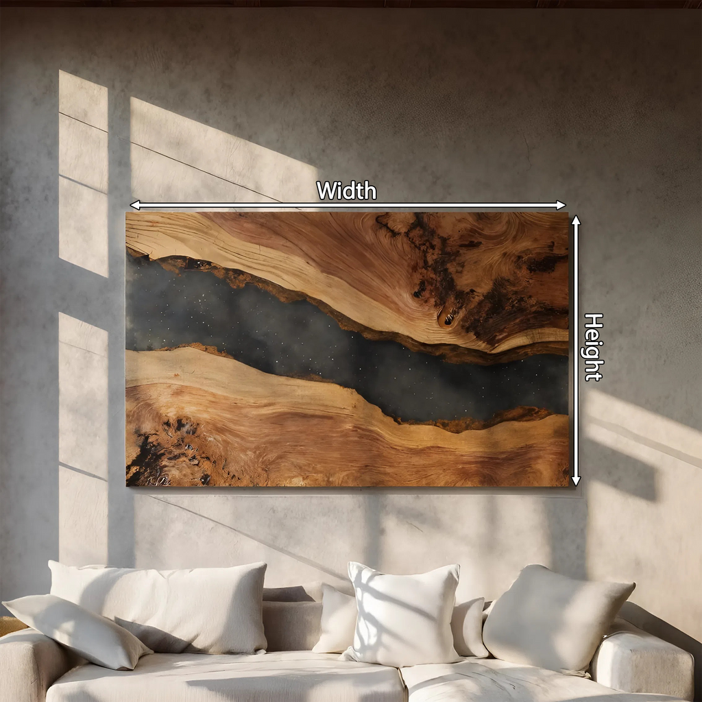 Modern Wooden Rectangle Wall Sculpture For Living Room