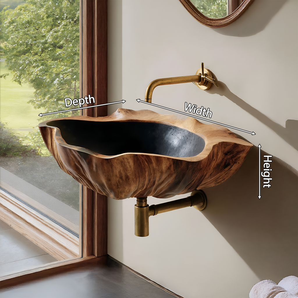 Modern Wall Mounted Wooden Bathroom Sink For Sleek Bathroom Furniture