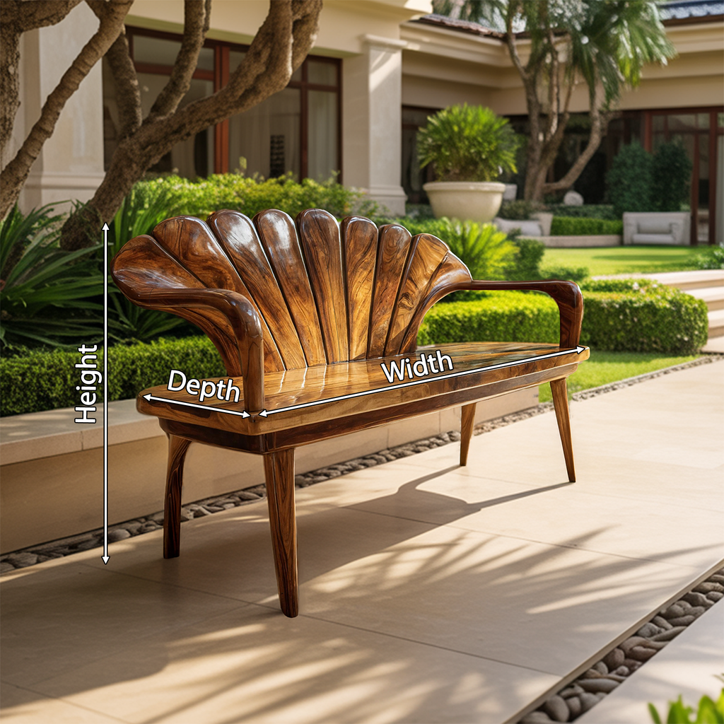 Handcrafted Wooden Bench For Entryway Hallway Seating