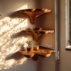 Farmhouse Wooden Live Edge Mushroom Shelf For Bedroom Furniture Decor