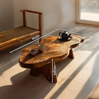 Handcrafted Solid Wood Abstract Table For Living Room Decor