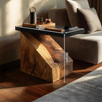 Farmhouse Wooden Side Table For Country Home Design